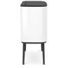 Brabantia Bo Touch Bin acél nyomófedeles szelektív szemetes lábakkal - fehér 11+23L