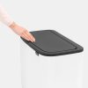 Brabantia Bo Touch Bin acél nyomófedeles szelektív szemetes lábakkal - fehér 11+23L