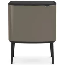   Brabantia Bo Touch Bin nyomófedeles szemetes lábakkal - platinaszürke 36L