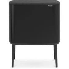   Brabantia Bo Touch Bin nyomófedeles szemetes lábakkal - matt fekete 36L