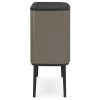 Brabantia Bo Touch Bin acél nyomófedeles szelektív szemetes lábakkal - platinaszürke 11+23L