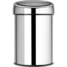   Brabantia Touch Bin fali/álló nyomófedeles szemetes - rozsdamentes acél, fényes 3L