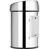 Brabantia Touch Bin acél fali/álló nyomófedeles szemetes - rozsdamentes acél, fényes 3L