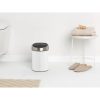 Brabantia Touch Bin acél fali/álló nyomófedeles szemetes - fehér test, rozsdamentes acél fényes fedő 3L