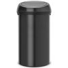 Brabantia Touch Bin New XXL acél nyomófedeles szemetes - matt fekete 60L