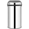 Brabantia Touch Bin New XXL acél nyomófedeles szemetes - rozsdamentes acél, fényes 60L