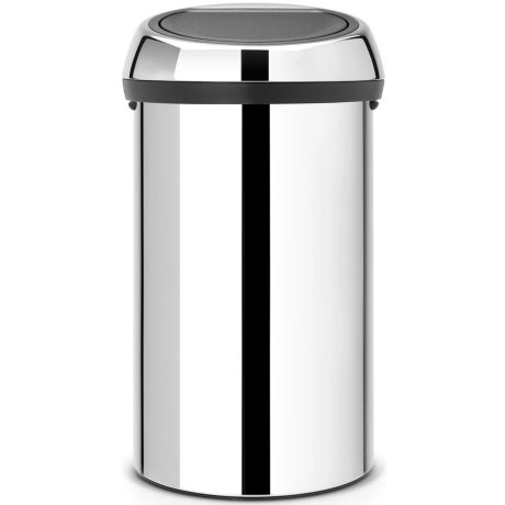 Brabantia Touch Bin New XXL acél nyomófedeles szemetes - rozsdamentes acél, fényes 60L