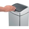 Brabantia Touch Bin fali/álló nyomófedeles szemetes - rozsdamentes acél, fényes 10L