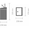 Brabantia Touch Bin fali/álló nyomófedeles szemetes - rozsdamentes acél, selyem ujjlenyomatmentes 10L