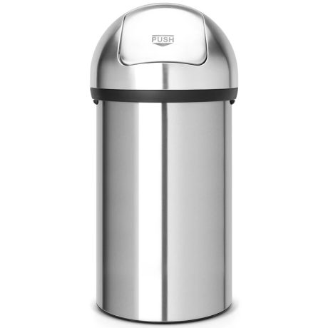 Brabantia Push Bin XXL nyomófedeles szemetes - rozsdamentes acél, selyem 60L