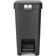 Brabantia StepUp pedálos szemetes - sötét szürke 10L