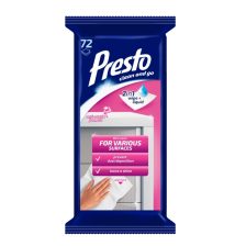 Presto antisztatikus törlőkendő 72db