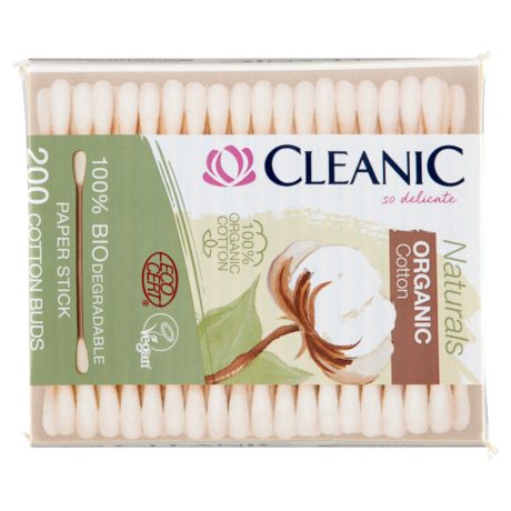 Cleanic Naturals Organic biológiailag lebomló fültisztító pálca 200db