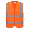 Portwest C375 Hi-Vis cipzáras mellény narancs