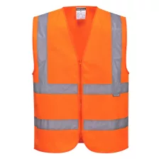 Portwest C375 Hi-Vis cipzáras mellény narancs