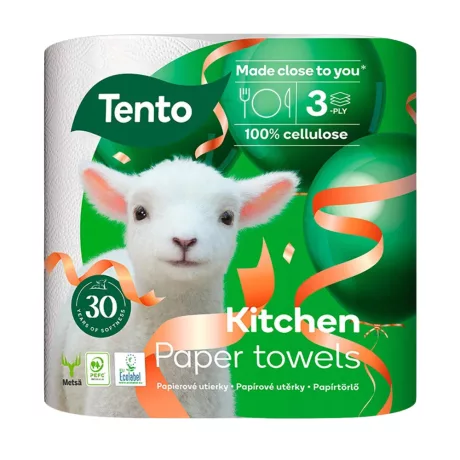 Tento Kitchen Innovations háztartási papírtörlő - 3 rétegű, 2 tekercs