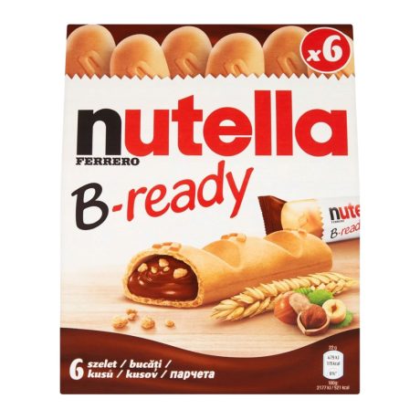 Nutella B-Ready mogyorókrémmel töltött ostya 6x22g