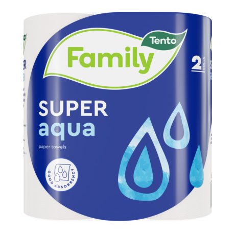 Tento Family Super Aqua háztartási papírtörlő - 2 rétegű, 2 tekercs