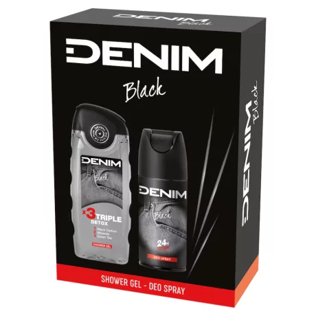 Denim Black ajándékcsomag tusfürdő + dezodor