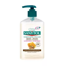   Sanytol fertőtlenítő és hidratáló folyékony szappan Mandulatej és Méhpempő 250ml
