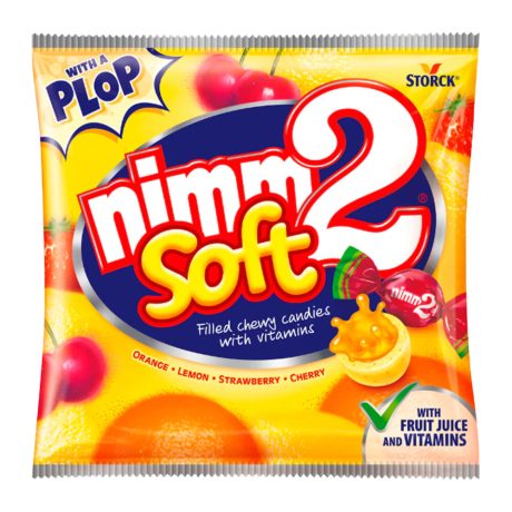 Nimm2 Soft gyümölcsös töltött olvadó cukorka 90g