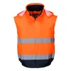 Portwest C464 Essential Lite Hi-Vis 2 az 1-ben bomber kabát narancs-tengerészkék
