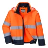 Portwest C464 Essential Lite Hi-Vis 2 az 1-ben bomber kabát narancs-tengerészkék