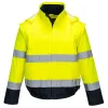 Portwest C464 Essential Lite Hi-Vis 2 az 1-ben bomber kabát sárga-tengerészkék