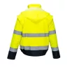 Portwest C464 Essential Lite Hi-Vis 2 az 1-ben bomber kabát sárga-tengerészkék