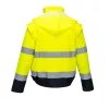 Portwest C464 Essential Lite Hi-Vis 2 az 1-ben bomber kabát sárga-tengerészkék