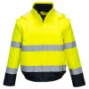 Portwest C464 Essential Lite Hi-Vis 2 az 1-ben bomber kabát sárga-tengerészkék