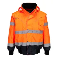   Portwest C465 Hi-Vis 3 az 1-ben bomber dzseki narancs-tengerészkék