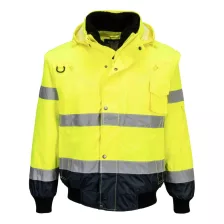  Portwest C465 Hi-Vis 3 az 1-ben bomber dzseki sárga-tengerészkék