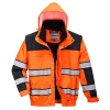 Portwest C466 Hi-Vis 3 az 1-ben Classic bomber dzseki narancs-fekete