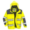 Portwest C466 Hi-Vis 3 az 1-ben Classic bomber dzseki sárga-tengerészkék
