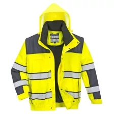   Portwest C466 Hi-Vis 3 az 1-ben Classic bomber dzseki sárga-tengerészkék