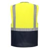 Portwest C476 Warsaw Hi-Vis vezetői mellény sárga-fekete