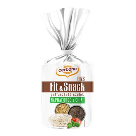 Cerbona puffasztott rizsszelet Napraforgó & Chia mag 90g