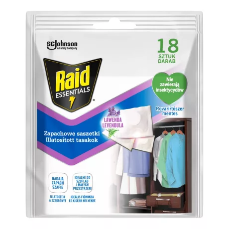 Raid Essentials molyirtó tasak Levendula 18db