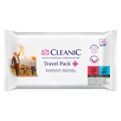 Cleanic Travel Pack antibakteriális frissítő törlőkendő 40db
