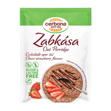 Cerbona zabkása Glutén- és laktózmentes Csokoládé-eper 55g