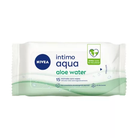 Nivea Intimo intim törlőkendő Aloe Vera 15db