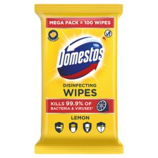   Domestos Mega Pack higiénikus fertőtlenítő kendő Lemon 100db