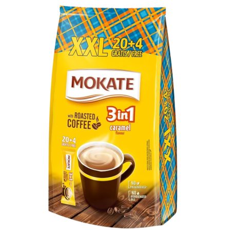 Mokate XXL 3in1 instant kávé Karamell 20+4x17g