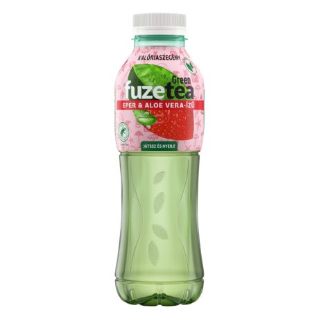 Fuzetea Zöld tea Eper-Aloe Vera szénsavmentes üdítőital 500ml