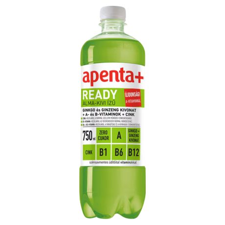 Apenta+ Ready Alma-kiwi ízű energiamentes szénsavmentes üdítőital 750ml