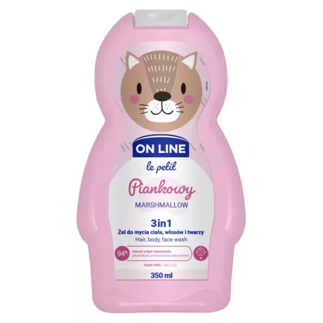 On Line gyerek tusfürdő és sampon Marshmallow 350ml