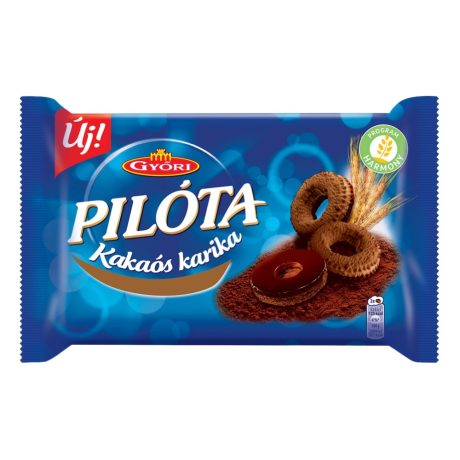 Győri Pilóta Kakaós karika 150g