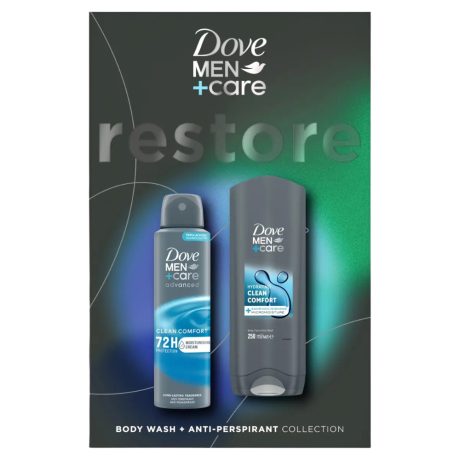 Dove Men+Care Clean Comfort Ajándékcsomag - Tusfürdő + Dezodor