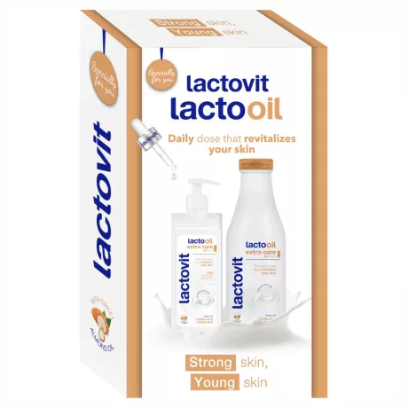 Lactovit LactoOil ajándékcsomag tusfürdő + testápoló